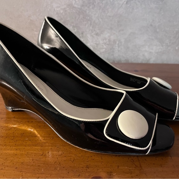 Etienne Aigner Patent Leather Wedges - Picture 2 of 3